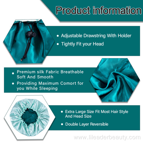 Custom Silk Double Layer Soft Sleep Satin Bonnets